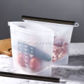Hava geçirmez silikon gıda saklama çantası stasher fermuarlı çanta